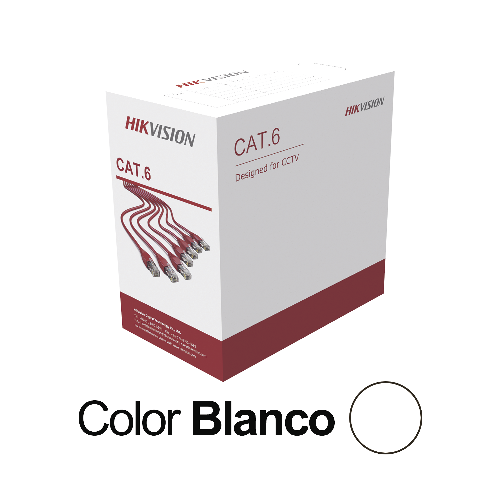 Bobina de Cable UTP 305 Mts / Cat 6 (24 AWG) / Color Blanco / PVC (CM) / Uso en Interior / CCA (Cobre con Aluminio) / Aplicaciones de CCTV y Redes de Datos Bobina de Cable UTP 305 Mts / Cat 6 (24 AWG) / Color Blanco / PVC (CM) / Uso en Interior / CCA (Cobre con Aluminio) / Aplicaciones de CCTV y Redes de Datos